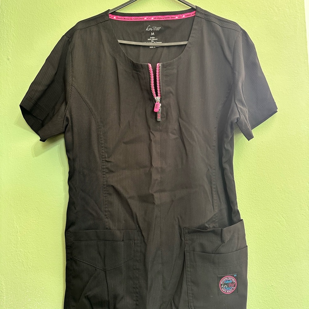 Koi Lite Black Scrub Top and Pants Set